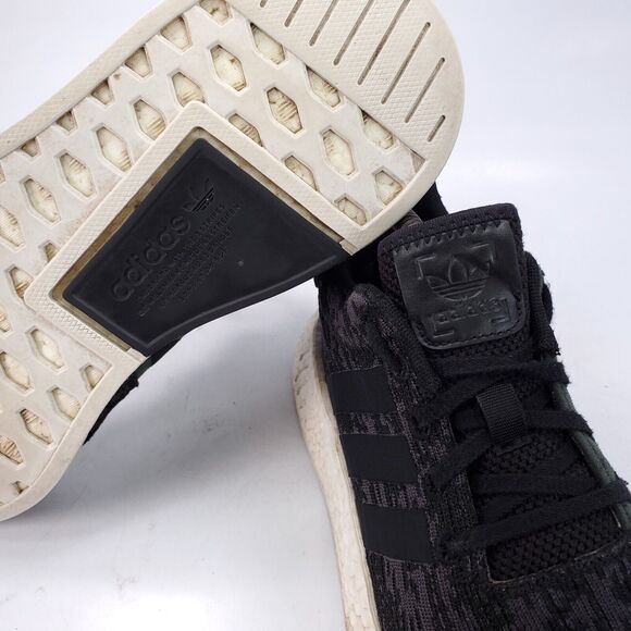 Adidas NMD R2 Lace Up Athletic Training Shoe Womens Size 8.5 BY9314 Black White - Picture 8 of 9